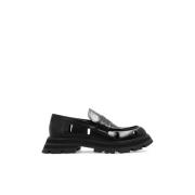 Leren loafers Alexander McQueen , Black , Dames