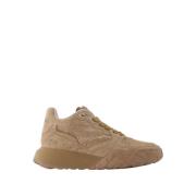 Beige Leren Hoge Sneakers Alexander McQueen , Beige , Heren