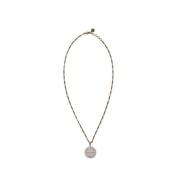 Delicate Messing Medaillonketting Alexander McQueen , Multicolor , Dam...