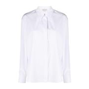 Witte Overhemd met Puntkraag Alexander McQueen , White , Dames