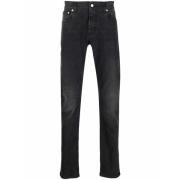 Slim-Fit Stretch Denim Jeans Alexander McQueen , Black , Heren