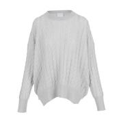 Round-neck Knitwear Allude , White , Dames