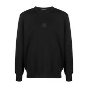 Zwart Logo-Patch Fleece Sweatshirt C.p. Company , Black , Heren
