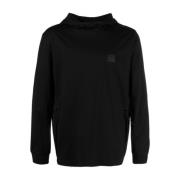 Zwart Sweatshirt met Logo Patch C.p. Company , Black , Heren