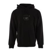 Zwarte Diagonale Fleece Hoodie voor Heren C.p. Company , Black , Heren