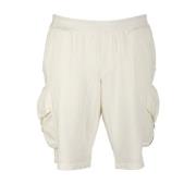 Witte Shorts met Logo Detail C.p. Company , White , Heren