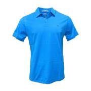 Zachte Katoenen Polo Shirt met Verborgen Drukknopen C.p. Company , Blu...
