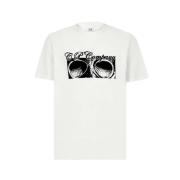 Heren T-shirt, 30/1 Jersey Goggle Print C.p. Company , White , Heren