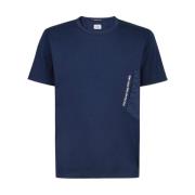 Mercerized Jersey Zak T-shirt voor Heren C.p. Company , Blue , Heren
