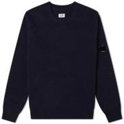 Klassieke Crew Neck Lamswollen Trui C.p. Company , Blue , Heren