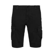 Stretch Sateen Cargo Shorts met Versterkte Riemlussen C.p. Company , B...