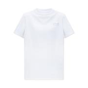 Logo Print Katoenen T-shirt Golden Goose , White , Dames