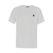 Katoenen T-Shirt met Golden Goose Design Golden Goose , White , Dames
