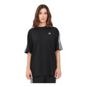 Zwarte sport T-shirt voor vrouwen Adidas Originals , Black , Dames