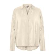 Overhemd Vero Moda , White , Dames