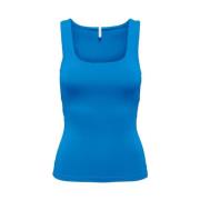 Sleeveless Tops Only , Blue , Dames