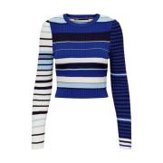 Round-neck Knitwear Only , Blue , Dames