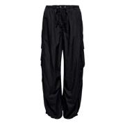 Cargo Broek Joan Parachute Only , Black , Dames