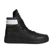 Zion 1 Schoen - Zwarte Leren Sneakers Tommy Jeans , Black , Heren