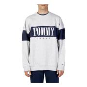 Heren sweatshirt met stijlvolle print Tommy Jeans , Gray , Heren