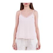 Mouwloze Top Tommy Jeans , White , Dames