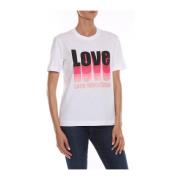 Stijlvol Dames T-Shirt Love Moschino , White , Dames