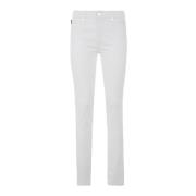 Witte Katoenen Jeans Broek voor Dames Love Moschino , White , Dames