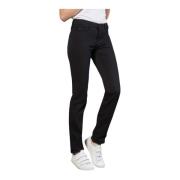 Skinny Cropped Jeans met Ritsdetail MAC , Black , Dames