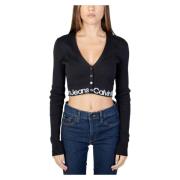 Gezellige Intarsia Sweater voor Vrouwen Calvin Klein Jeans , Black , D...
