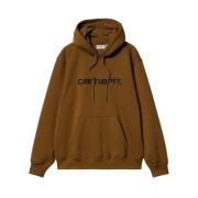 Verbrand Bruine Hoodie Carhartt Wip , Brown , Heren