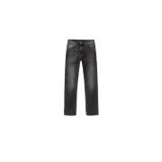 Straight Sally Midnight Rumble Jean Nudie Jeans , Black , Dames