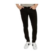 Strakke terry getinte jeans Nudie Jeans , Black , Heren