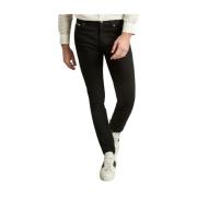 12.75 oz. black cotton Lean Dean jeans Nudie Jeans , Black , Heren