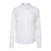 Klassieke Blouse met Lange Mouwen en Knoopsluiting Gestuz , White , Da...