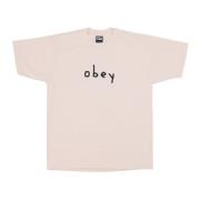 T-Shirts Obey , Beige , Heren