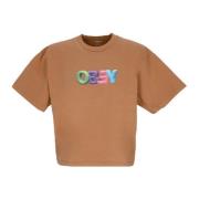 T-Shirts Obey , Brown , Dames
