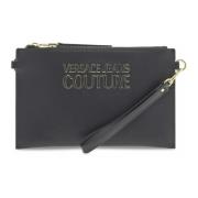 Clutch Tas Versace Jeans Couture , Black , Dames