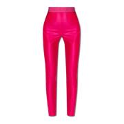 Leggings met logo Versace Jeans Couture , Pink , Dames