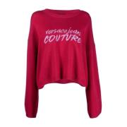 Geborduurd logo Versace Jeans Couture , Pink , Dames