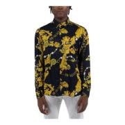 Print Twill Chain Couture Sweatshirt Versace Jeans Couture , Black , H...
