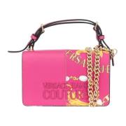 Geperforeerde Logo Tote Tas Versace Jeans Couture , Pink , Dames