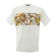 Iconisch Logo Heren T-Shirt Versace Jeans Couture , White , Heren