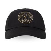 Katoenen Baseballpet met Goudkleurig Logo Versace Jeans Couture , Blac...