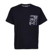 Heren Kliek Zwart Logo Print T-shirt - XL Versace Jeans Couture , Blac...