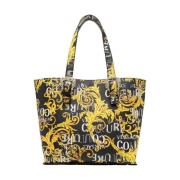 Zwarte Tote Tas voor Vrouwen Versace Jeans Couture , Black , Dames