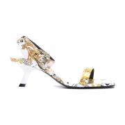 Witte Barok Print Hoge Hak Sandalen - Maat 38 Versace Jeans Couture , ...