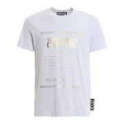 Heren Wit Logo T-shirt Versace Jeans Couture , White , Heren