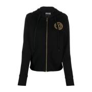 Zwart Zip-through Sweatshirt voor Dames Versace Jeans Couture , Black ...