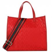 Rode Nylon Handtas met V Print Valentino by Mario Valentino , Red , Da...