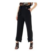 Cropped Trousers Cavalli Class , Black , Dames